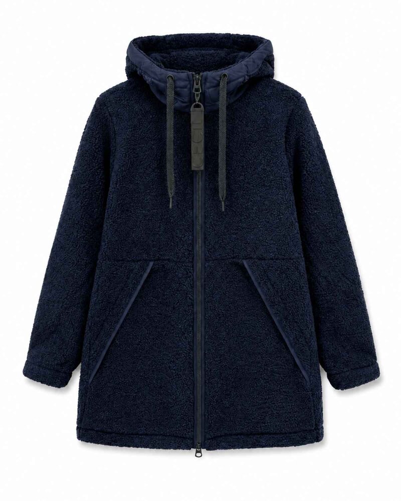 Elle Lång Pilejacka Dam Mörkblå Dark Navy Cecil | Smilebutiken - Cecil