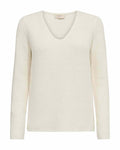 Ellis V-neck Sweater Women Off-white | Smilebutiken - Freequent