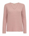 Ellis V-Neck Sweater Women Pale Mauve | Smilebutiken - Freequent