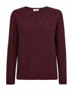 Ellis V-neck Sweater Women Port Royale | Smilebutiken - Freequent