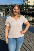 Emeline Blus Dam Beige Chica London | Smilebutiken - Caramelle Fashion