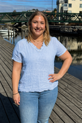 Emeline Blus Dam Light Blue Chica London | Smilebutiken - Caramelle Fashion