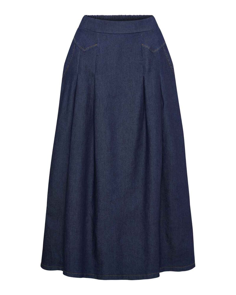 Eriana Lång Jeanskjol Dam Mörkblå Dark Denim Marta du Chateau | Smilebutiken - Marta du Chateau