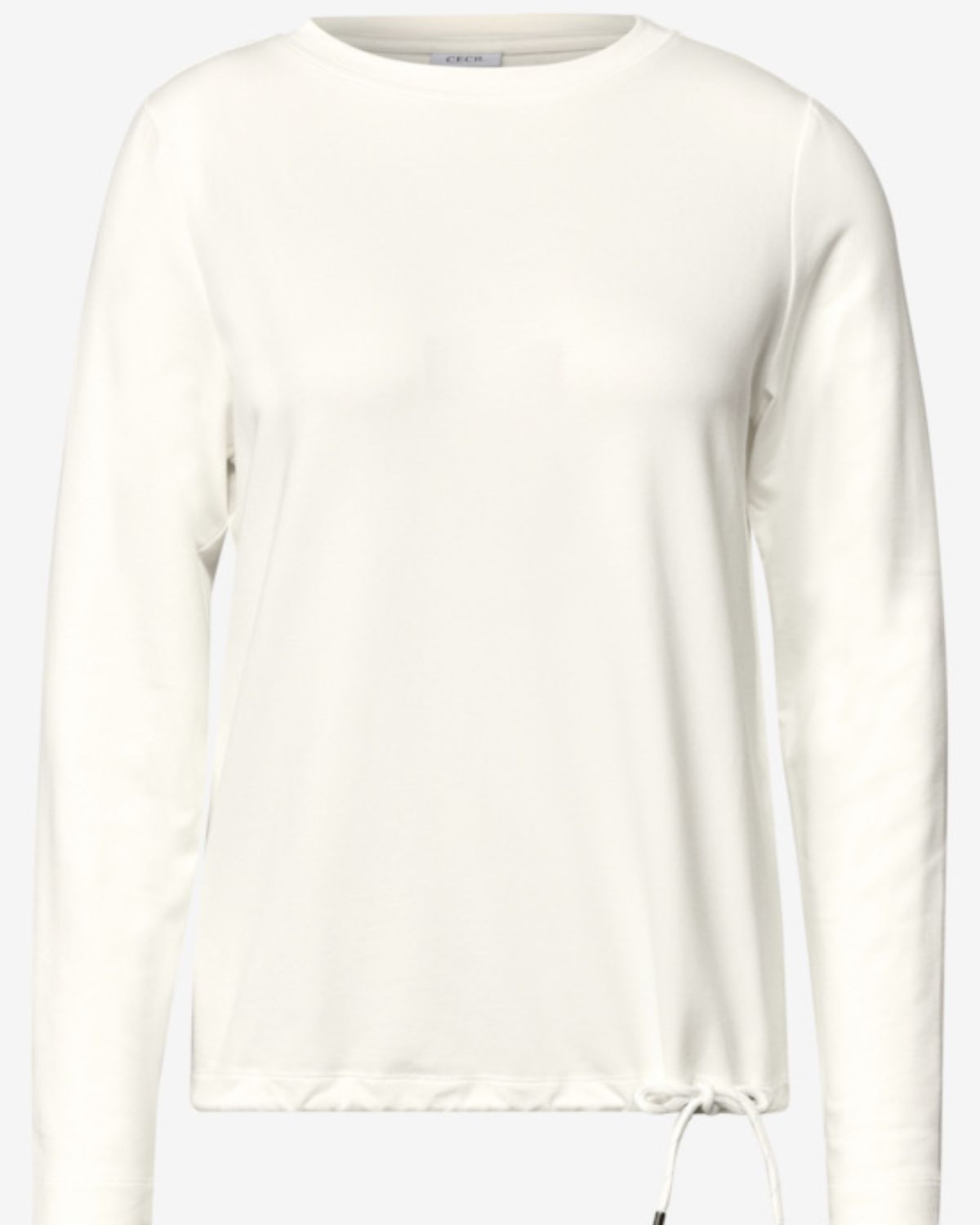 Esos Tröja med Dragsko Dam Vaniljvit Vanilla White | Smilebutiken - Cecil