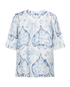 Esvespa Blus Dam Chambray Blue W Star Off-White | Smilebutiken - Freequent