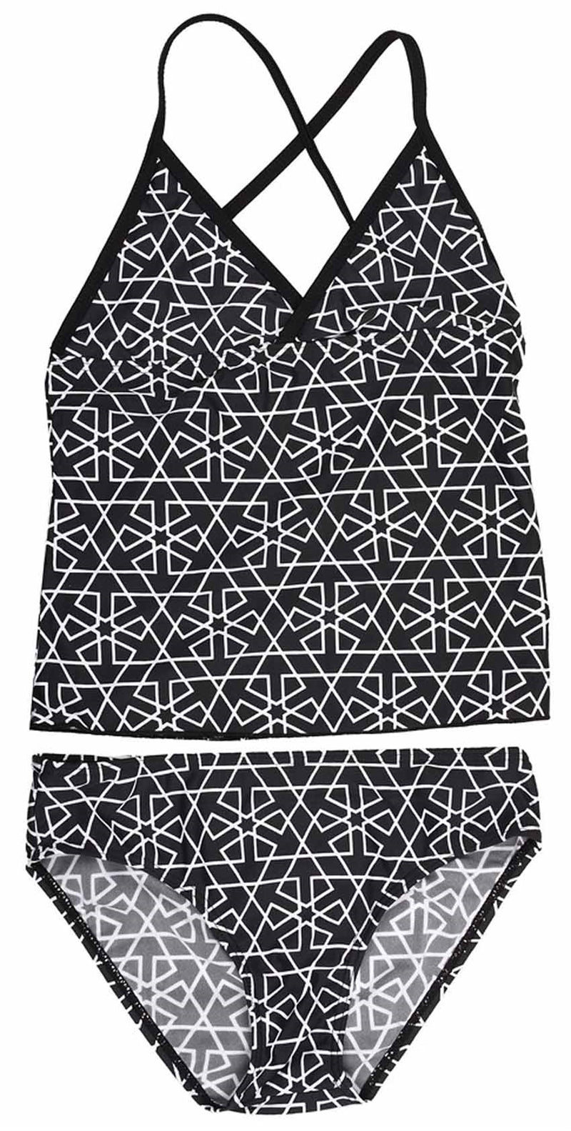 Everlyn Bikini Anthracite Black Patterned Children Junior - Lindberg