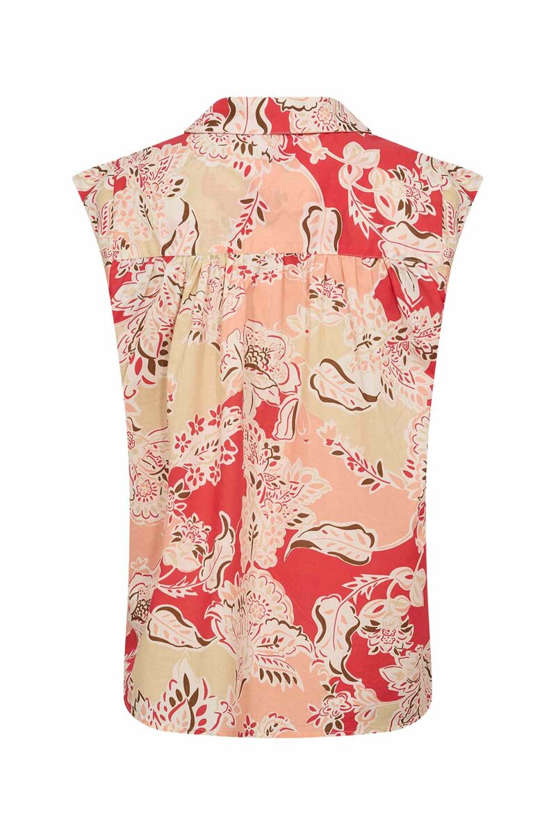 Faldine 1 Ärmlös Blus Dam Bittersweet Combi | Smilebutiken - Soyaconcept