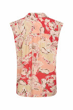 Faldine 1 Ärmlös Blus Dam Bittersweet Combi | Smilebutiken - Soyaconcept