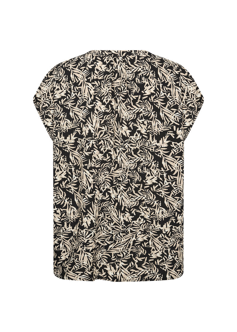 Faye 2 Kortärmad Blus Dam Black Combi | Smilebutiken - Soyaconcept