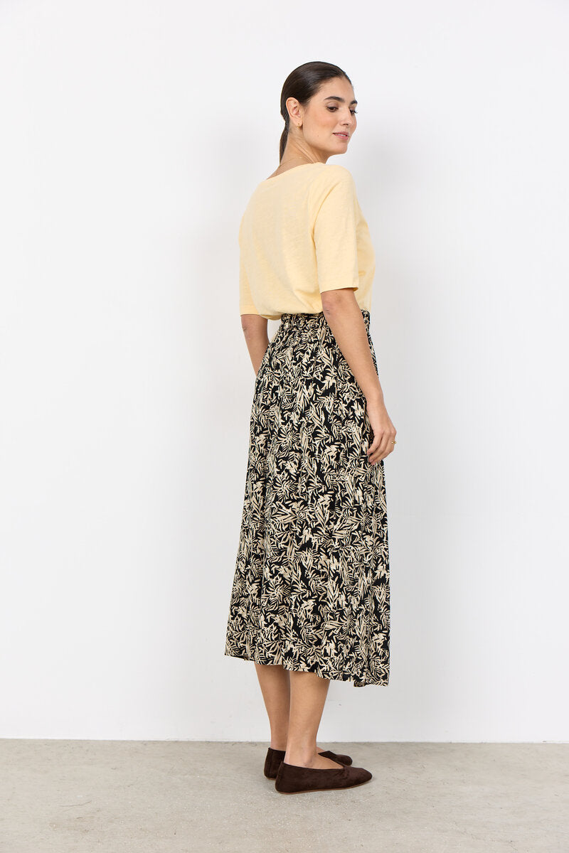 Faye 5 Midikjol Dam Black Combi | Smilebutiken - Soyaconcept