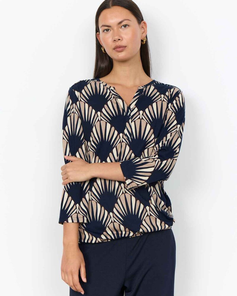 Felicity 555 Top Women Navy Combi | Smilebutiken - Soyaconcept