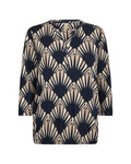 Felicity 555 Top Women Navy Combi | Smilebutiken - Soyaconcept