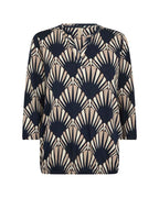 Felicity 555 Top Women Navy Combi | Smilebutiken - Soyaconcept