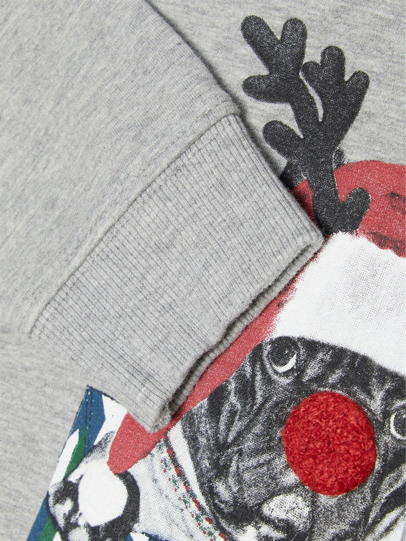 Fisanta Sweat Grey Melange Mini Name it