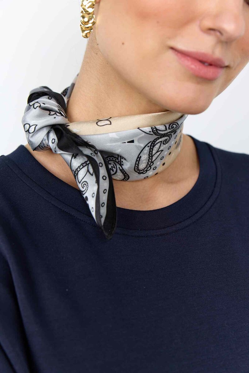 Girl 1 Scarf Ladies Black Combi | Smilebutiken - Soyaconcept