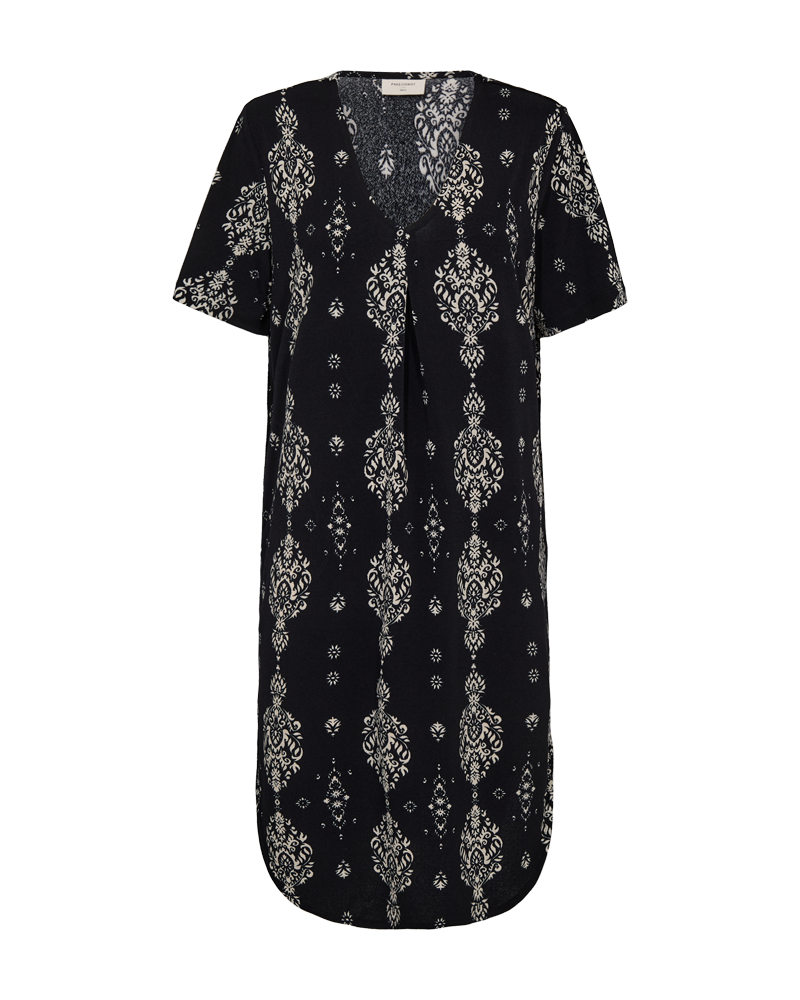 Floi Klänning Dam Black W Star Off-White | Smilebutiken - Freequent