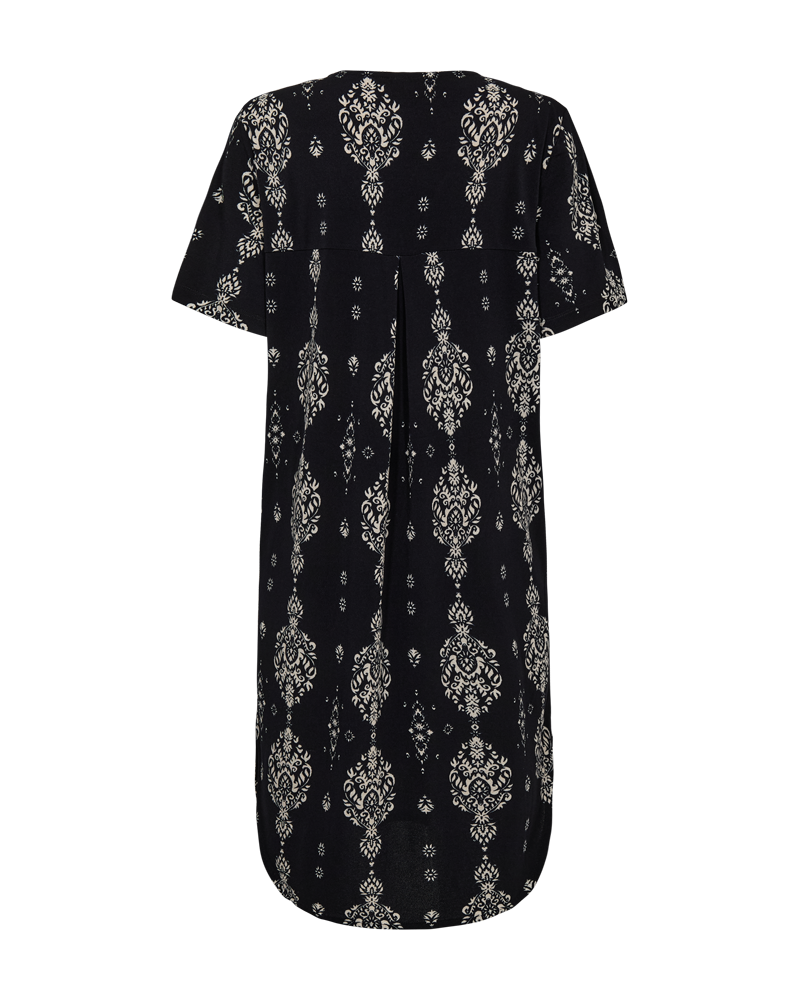 Floi Klänning Dam Black W Star Off-White | Smilebutiken - Freequent
