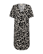 Floi Patterned Dress Women Moonbeam W Black | Smilebutiken - Freequent