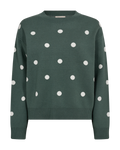 Flow Pullover Dam Dark Forest W Star Off-White | Smilebutiken - Freequent