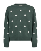 Flow Pullover Dam Dark Forest W Star Off-White | Smilebutiken - Freequent