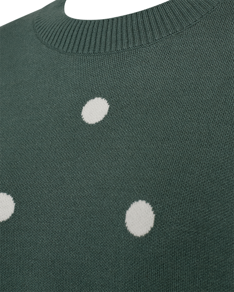 Flow Pullover Dam Dark Forest W Star Off-White | Smilebutiken - Freequent