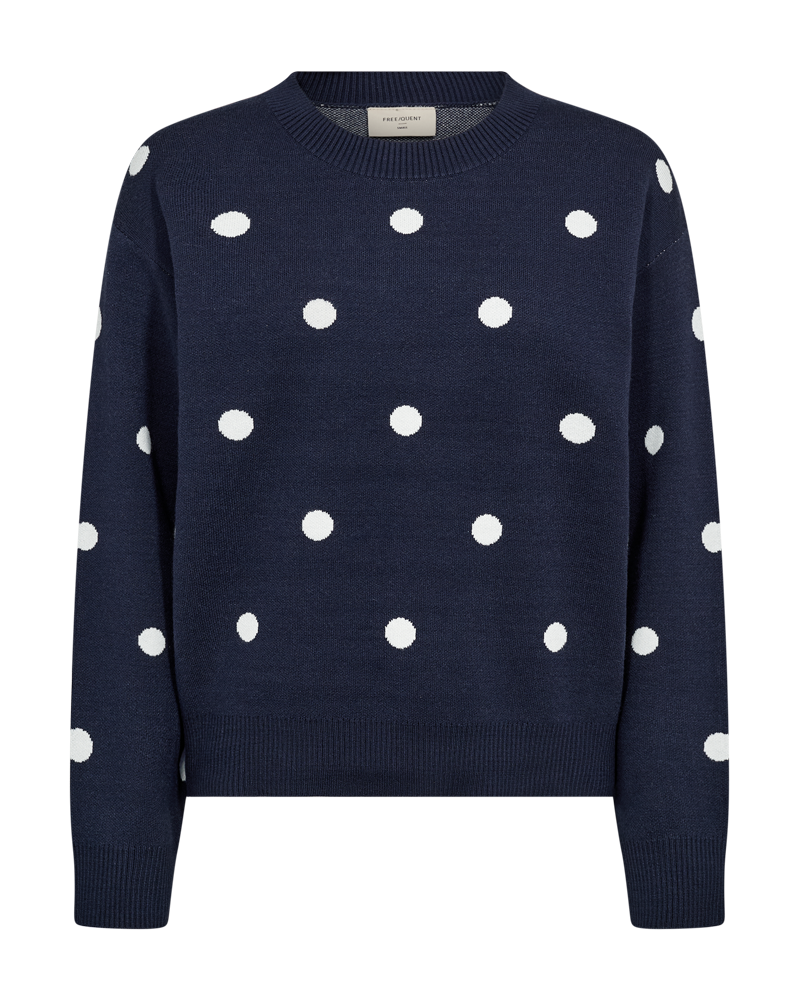 Flow Pullover Women Navy Blazer W Star Off-White | Smilebutiken - Freequent