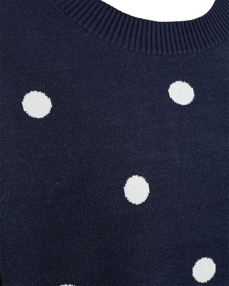 Flow Pullover Women Navy Blazer W Star Off-White | Smilebutiken - Freequent