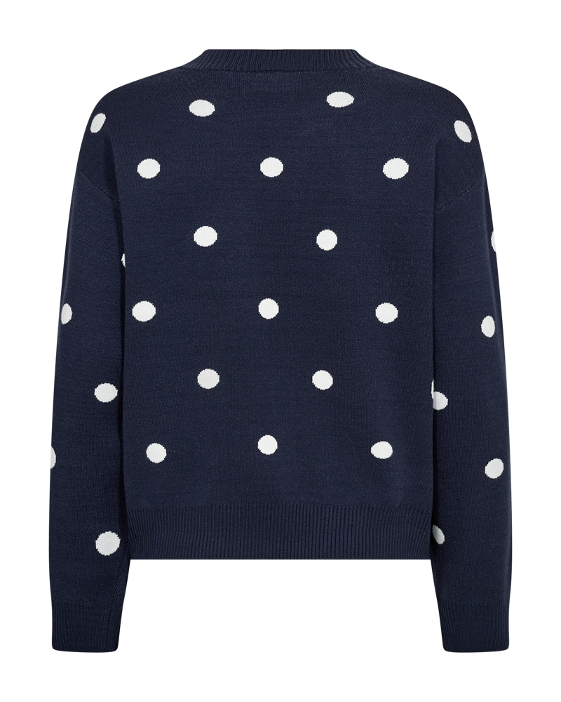 Flow Pullover Women Navy Blazer W Star Off-White | Smilebutiken - Freequent