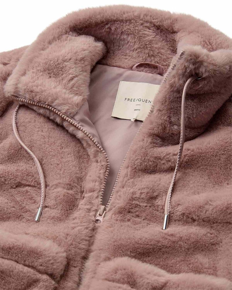 Fony Fuskpäls Väst Dam Pale Mauve | Smilebutiken - Freequent
