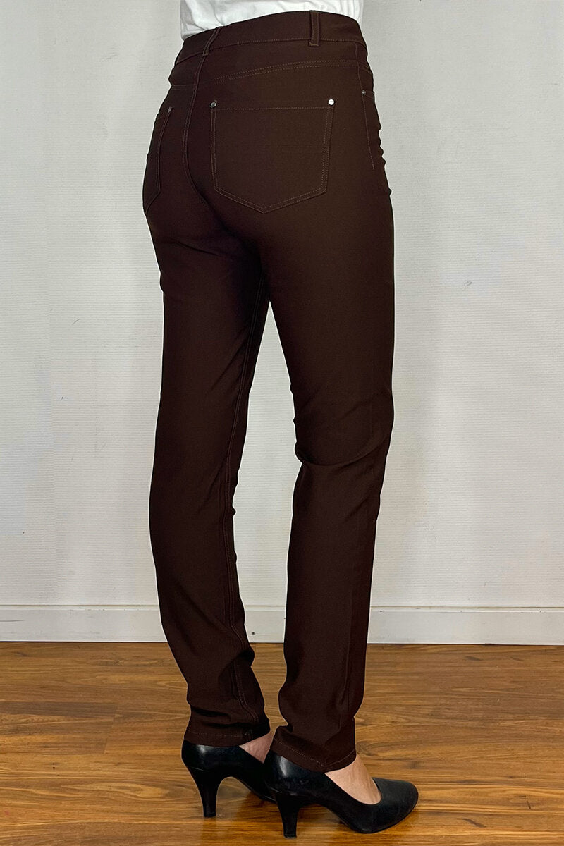 Adina Stretch Trousers Women Coffee Bean Freequent