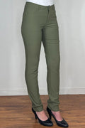 Adina Stretch Trousers Women Deep Lichen Green Freequent