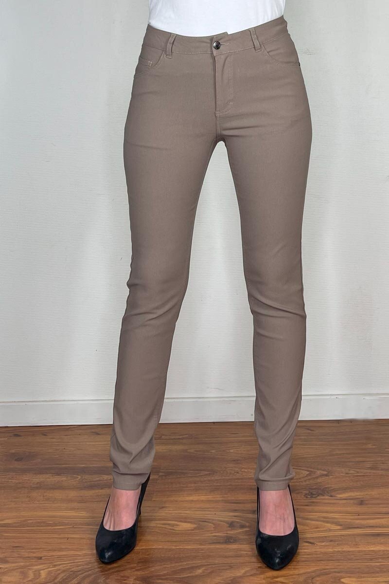 Adina Stretchbyxa Dam Taupe Gray Freequent