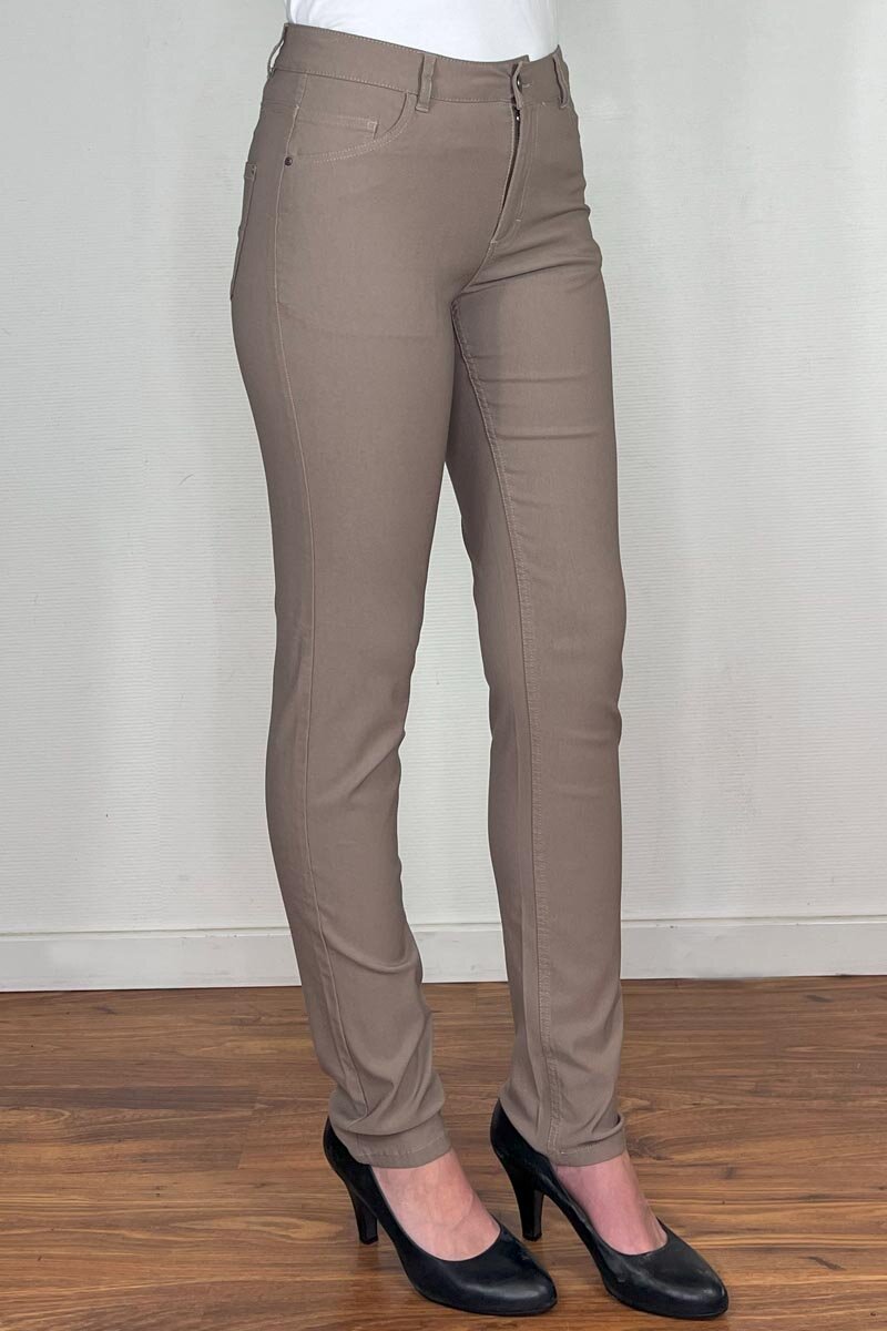 Adina Stretchbyxa Dam Taupe Gray Freequent