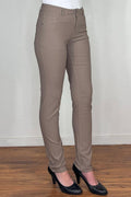 Adina Stretch Trousers Women Taupe Gray Freequent