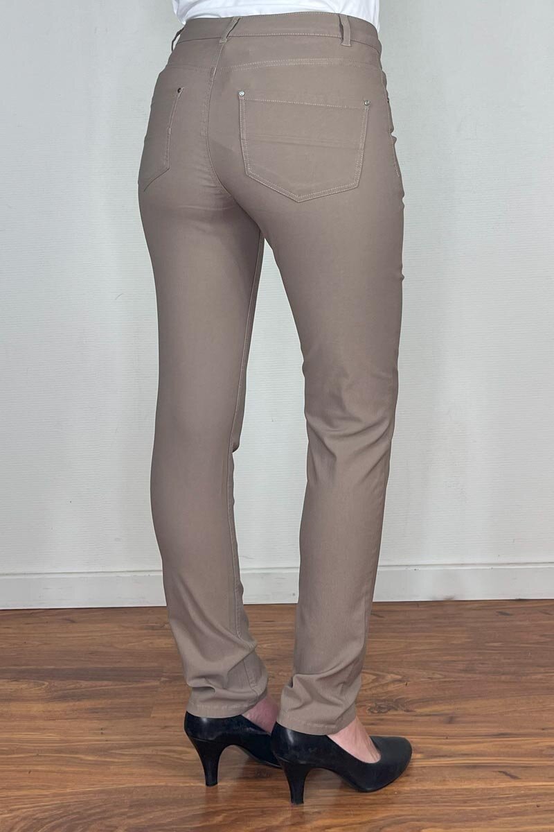Adina Stretchbyxa Dam Taupe Gray Freequent