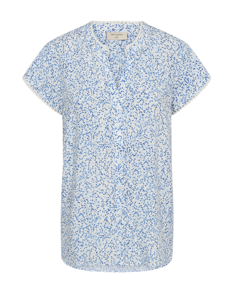 Adney Blouse Women Brilliant White W Deep Ultrama Freequent