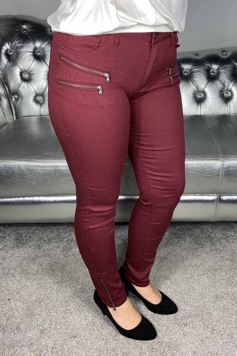 Aida PA Stretch Trousers 7/8 Women Zinfandel - Freequent