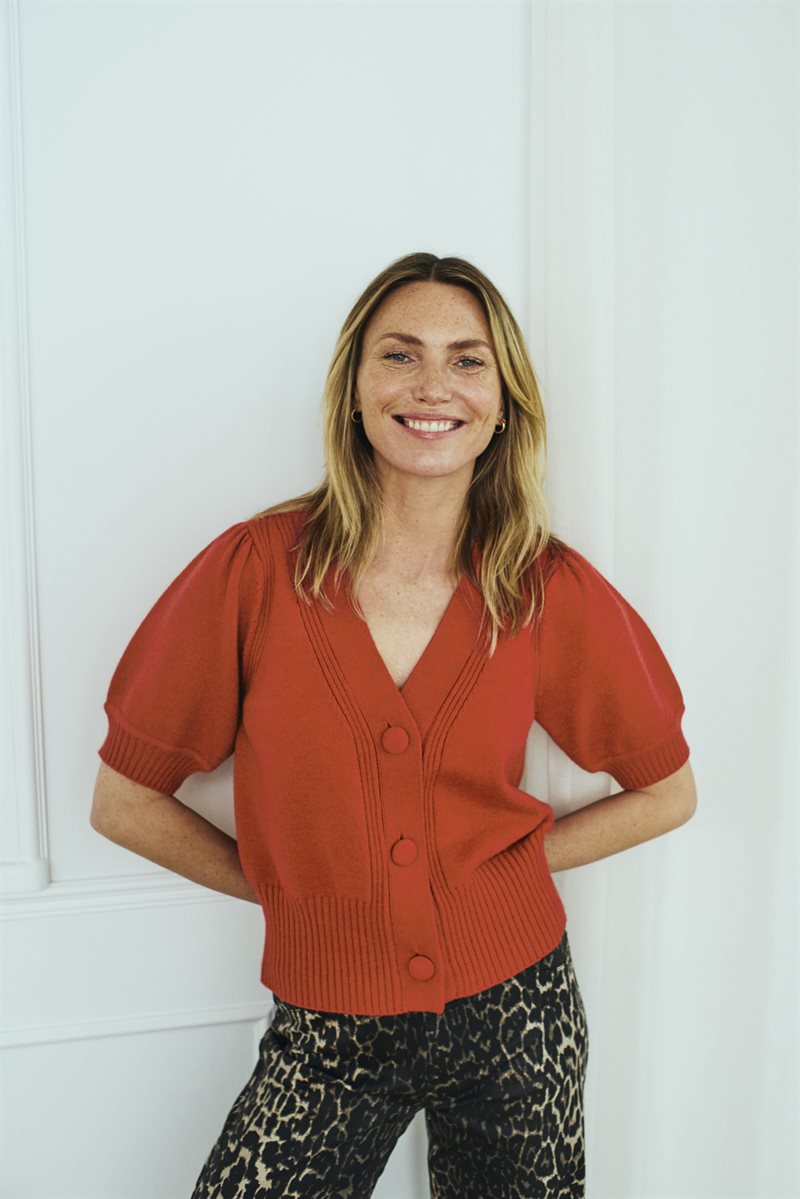 Alpi Short Sleeve Cardigan Women Baked Apple Freequent