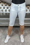 Amie Långa Shorts Power Dam Vit - Freequent