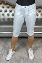 Amie Långa Shorts Power Dam Vit - Freequent