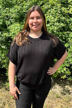 Ani Short Sleeve Pullover Women Black Freequent