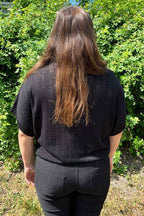 Ani Short Sleeve Pullover Women Black Freequent