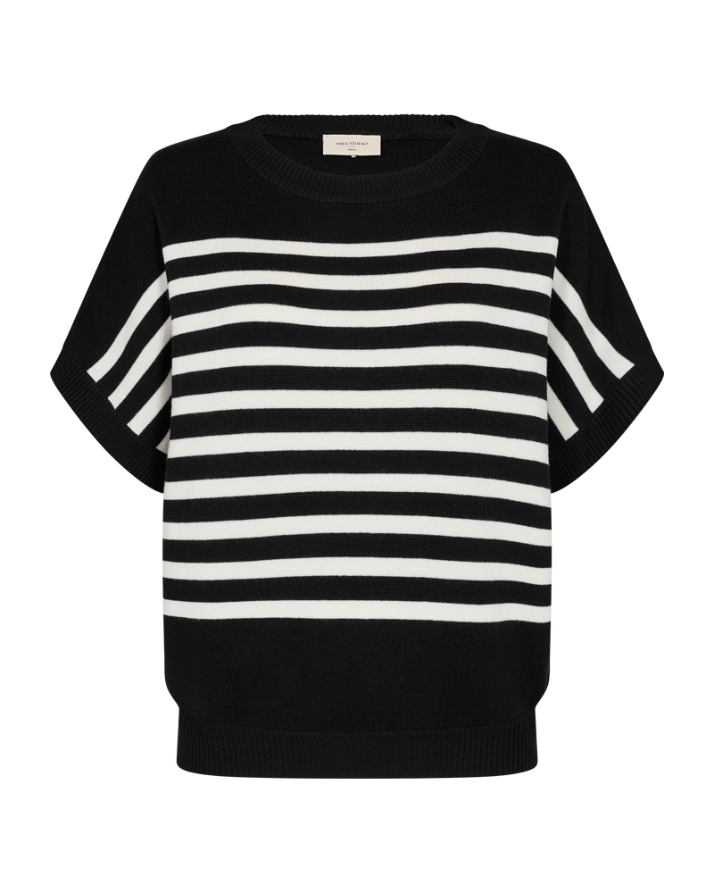 Ani Short-sleeved Pullover Women Black w. OffWhite Freequent