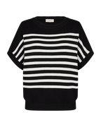 Ani Short-sleeved Pullover Women Black w. OffWhite Freequent