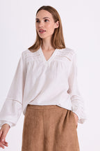 Antina Blouse Ladies Star Off-White Freequent