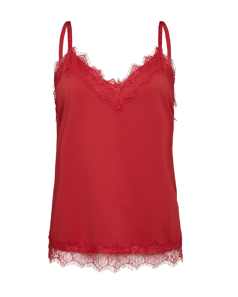 Bicco Lace Linen Top Women Bittersweet Freequent