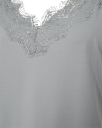 Bicco Lace Linen Top Women High Rise Freequent