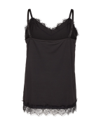 Bicco Lace Linen Top Women Black Freequent