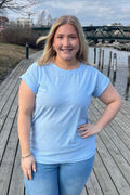 Blond T-shirt Women Chambray Blue Freequent
