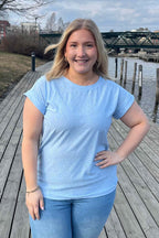 Blond T-shirt Women Chambray Blue Freequent